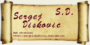 Sergej Dišković vizit kartica